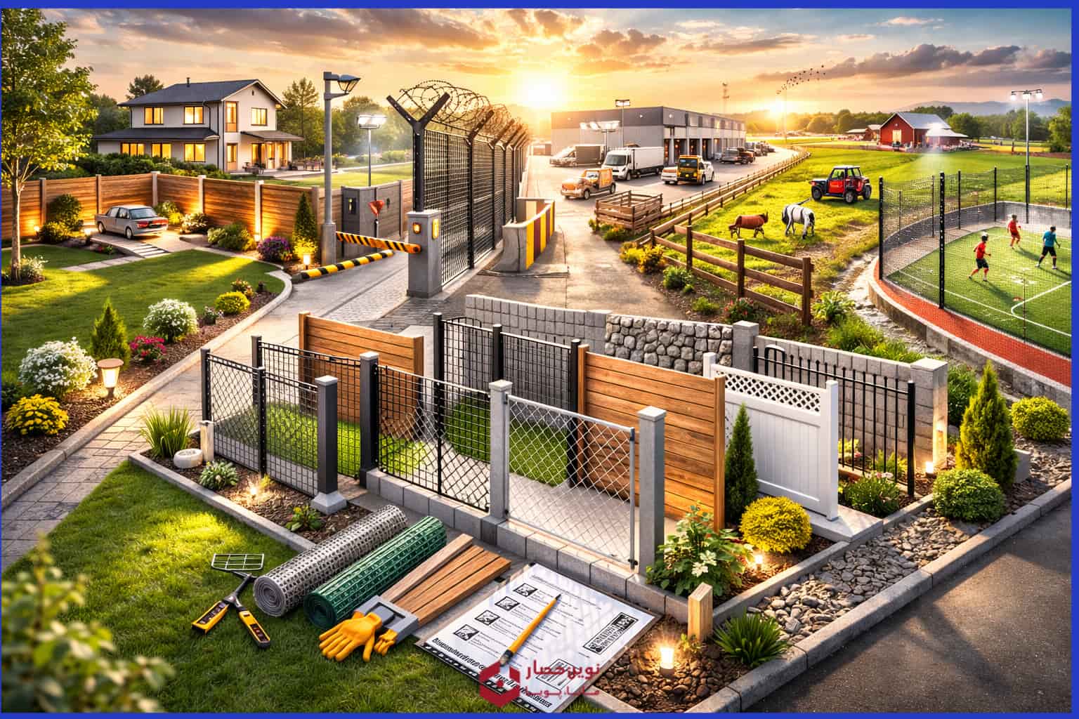 فنس چیست؟ معرفی انواع فنس، کاربردها و راهنمای انتخاب